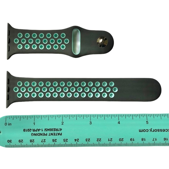 5/$20 NEW Gray Aqua Mint Silicone Sport Band Apple Watch 44/45/49 mm M/L - Picture 3 of 8